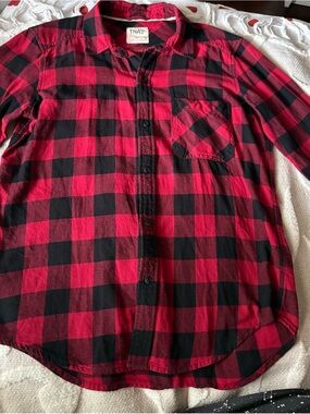 TNA Red & Black Buffalo Plaid Button-Down Shirt